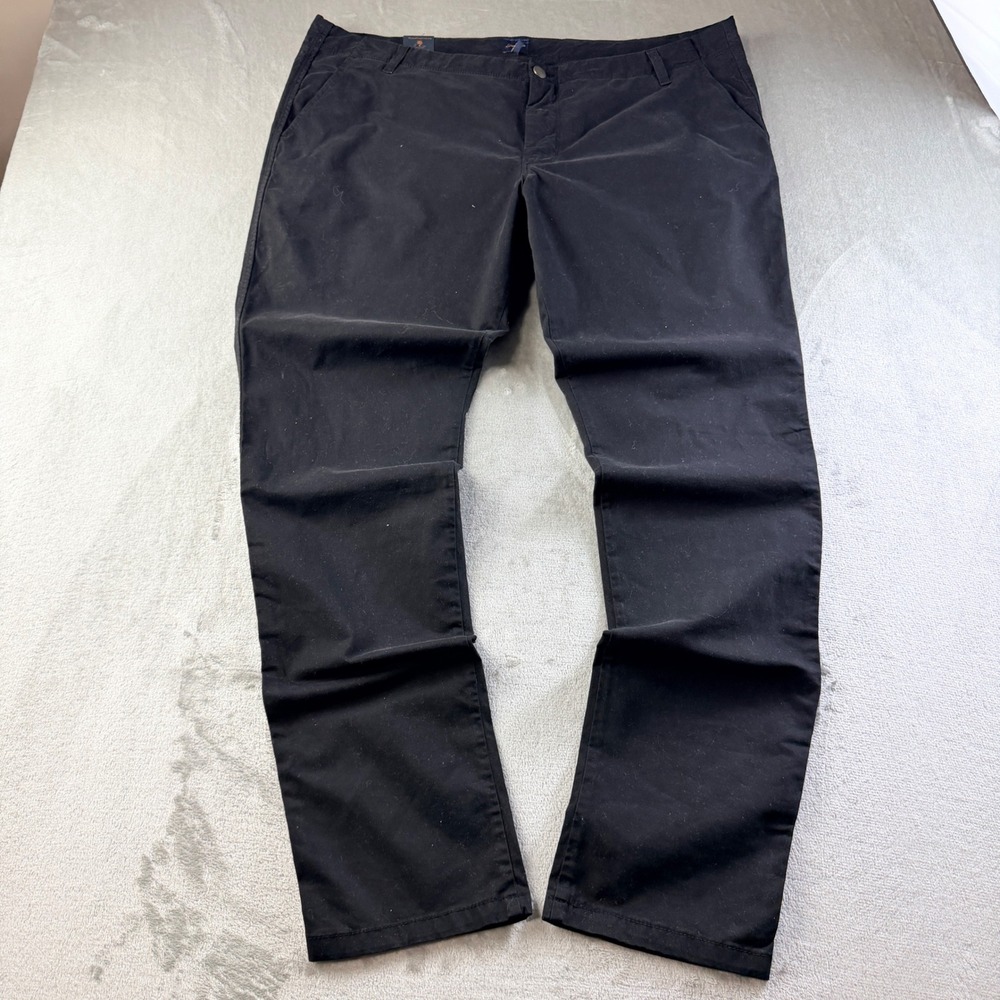 Good Man Brand Men's Chino Pants 42x34 Black Cotton Blend Slim Straight Casual